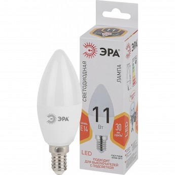 Лампа светодиодная ЭРА B35-11W-827-E14 свеча 880лм Б0032980
