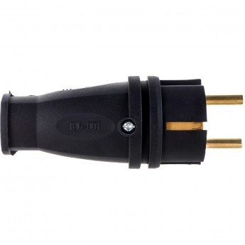 Вилка ЭРА Б0055414 VX10-B-IP44 16А IP44 прямая с заземлением каучук черный Вилка ЭРА Б0055414 VX10-B-IP44 16А IP44 прямая с заземлением каучук черный